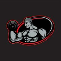 geschiktheid en bodybuilding logo ontwerp inspiratie vector