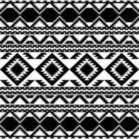 etnisch stammen. zwart en wit kleur tribal Navajo vector naadloos patroon. aztec luxe abstract meetkundig kunst afdrukken. etnisch hipster achtergrond. behang, kleding ontwerp, kleding stof, papier, omslag, textiel.