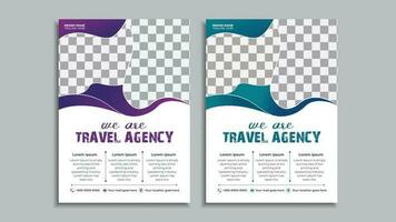 modieus reizen agentschap folder en vakantie agentschap folder ontwerp vector