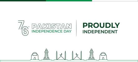 Pakistan onafhankelijkheid dag banier met ontwerp vector