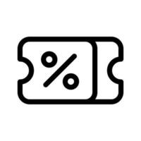 tegoedbon icoon vector symbool ontwerp illustratie