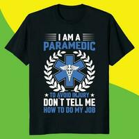 grappig emt t-shirt ontwerp, paramedicus t-shirt ontwerp vector