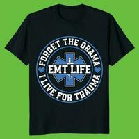 grappig emt t-shirt ontwerp, paramedicus t-shirt ontwerp vector