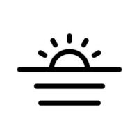 zonsondergang icoon vector symbool ontwerp illustratie