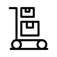 trolley icoon vector symbool ontwerp illustratie