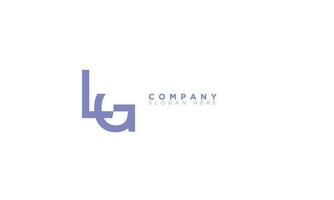 lg alfabet letters initialen monogram logo gl, l en g vector