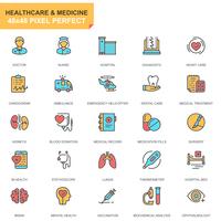 Gezondheidszorg en geneeskunde Icon Set vector