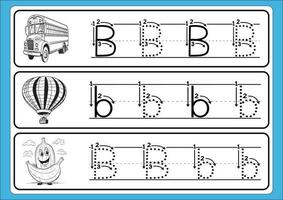 alfabet oefening ,brief traceren , alfabet oefening, illustratie, vector