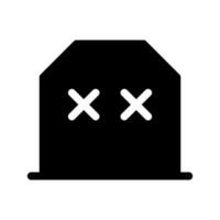 begraafplaats icoon vector symbool ontwerp illustratie