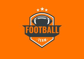 American Footbal Emblem Orange Ball vector