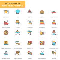 Hoteldiensten Icon Set vector