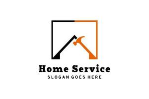 gemakkelijk huis reparatie en onderhoud logo ontwerp vector