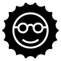 nerd glyph icoon vector