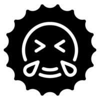 lachen glyph icoon vector