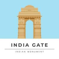 Indië poort Delhi, Indisch monument vector illustratie