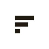 brief f strepen bar gemakkelijk logo vector