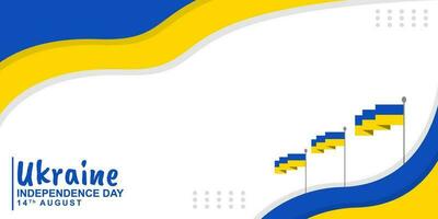 gelukkig onafhankelijkheid dag van Oekraïne. augustus 24e. nationaal vakantie. vector illustratie. geschikt voor groet kaart, poster en spandoek.