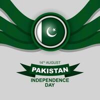 Pakistan onafhankelijkheid dag. pakistaanse onafhankelijkheid dag is gevierd elke jaar Aan 14e augustus. groet poster banier ontwerp. vector illustratie