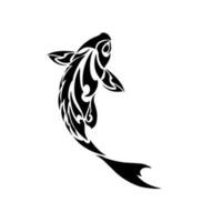 illustratie vector grafisch van tribal kunst tatoeëren vis koi