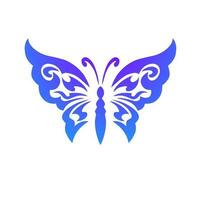 illustratie vector grafisch van tribal kunst ontwerp tatoeëren vlinder