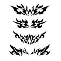 illustratie vector grafisch van reeks van tribal kunst abstract tatoeëren elementen