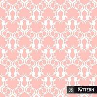Victoriaans damast naadloos patroon.roze damast patroon.elegant achtergrond.koninklijk luxe patroon.vector decoratief patroon. vector