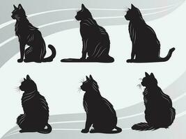 kat, pot, kat eps, kat silhouet, kat eps bundel, zwart kat eps, huisdier clip art vector