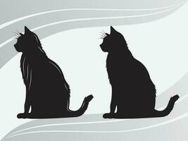 kat, pot, kat eps, kat silhouet, kat eps bundel, zwart kat eps, huisdier clip art vector