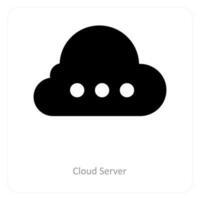 wolk server en verbinding icoon concept vector