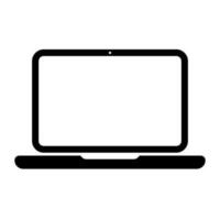 laptop icoon vector met blanco scherm.