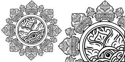 traditioneel balinees ornament vector illustratie