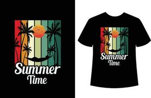 zomertijd t-shirt ontwerp vector
