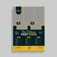 creatief restaurant voedsel onderhoud folder ontwerp sjabloon vector