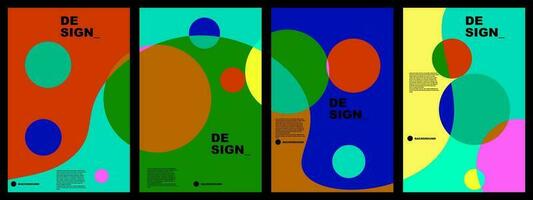 abstract vlak achtergrond reeks voor banier, poster, sjabloon, ontwerp, folder, brochure, enz vector