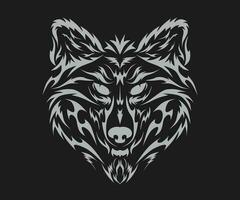 wolf , husky mascotte hoofd logo icoon vector