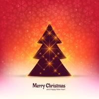 Merry christmas tree viering achtergrond vector