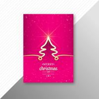 Het elegante ontwerp van de het malplaatjebrochure van vierings vrolijke Kerstmis vector