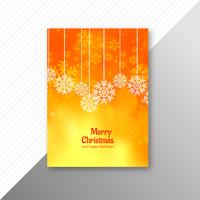 Het elegante ontwerp van de het malplaatjebrochure van vierings vrolijke Kerstmis vector