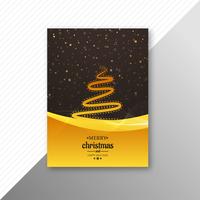 Huw kerstboom brochure ontwerp van de sjabloon vector