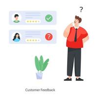 trendy feedback van klanten vector