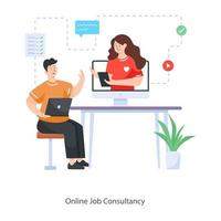 online job consultancy vector