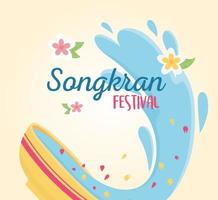 songkran festival van water in de viering van het evenement in thailand vector