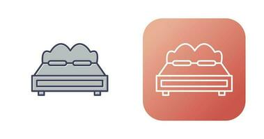 tweepersoonsbed vector icon