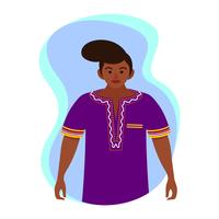 man in dashiki vector