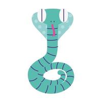 adder slang dier cartoon doodle kleur vector