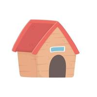 houten huis mascotte huiselijk, huisdieren vector