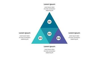 piramide infographic voor bedrijf presentatie vector