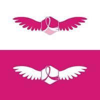 roze lint borst kanker vector illustratie ontwerp.