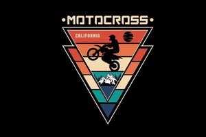 motorcross californië kleur oranje crème groen vector