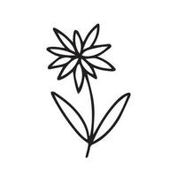 tekening bloem vector illustratie. hand- getrokken weinig bloem schetsen